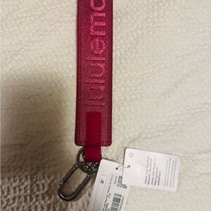 Lululemon Fuchsia Keychain with Metal Clip never lost